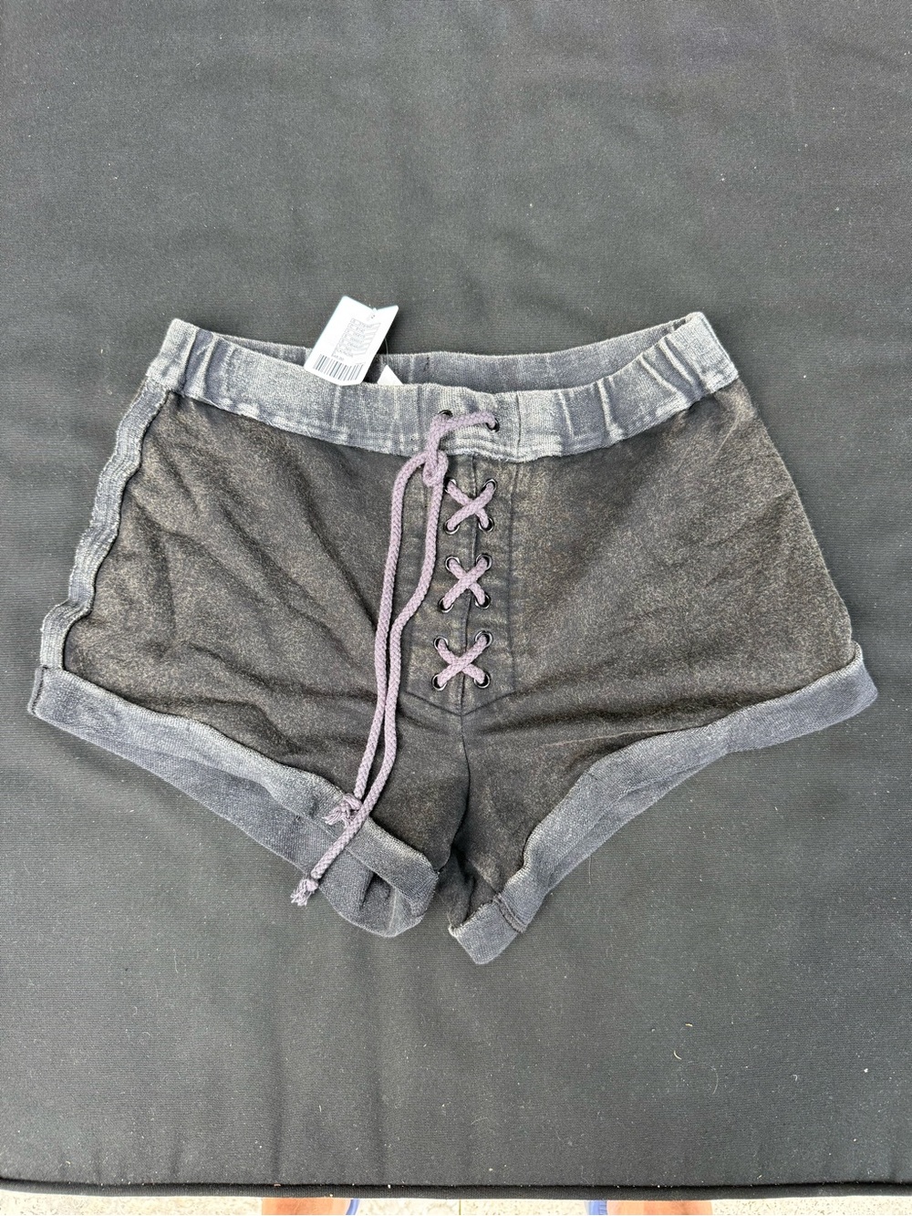 Free People Gray Drawstring Athletic Shorts